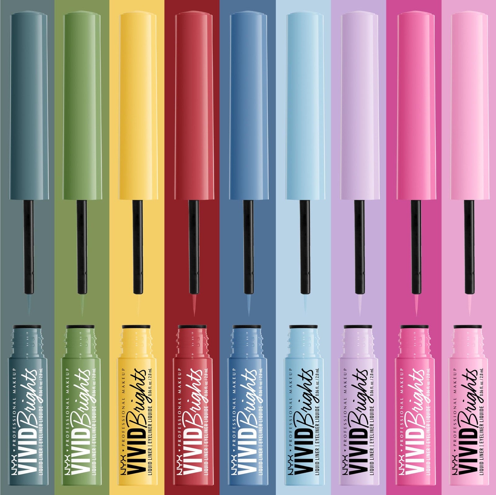 2 PACK - NYX Professional VividBrights Liquid Eyeliner Liner-03 Had Me At Yellow