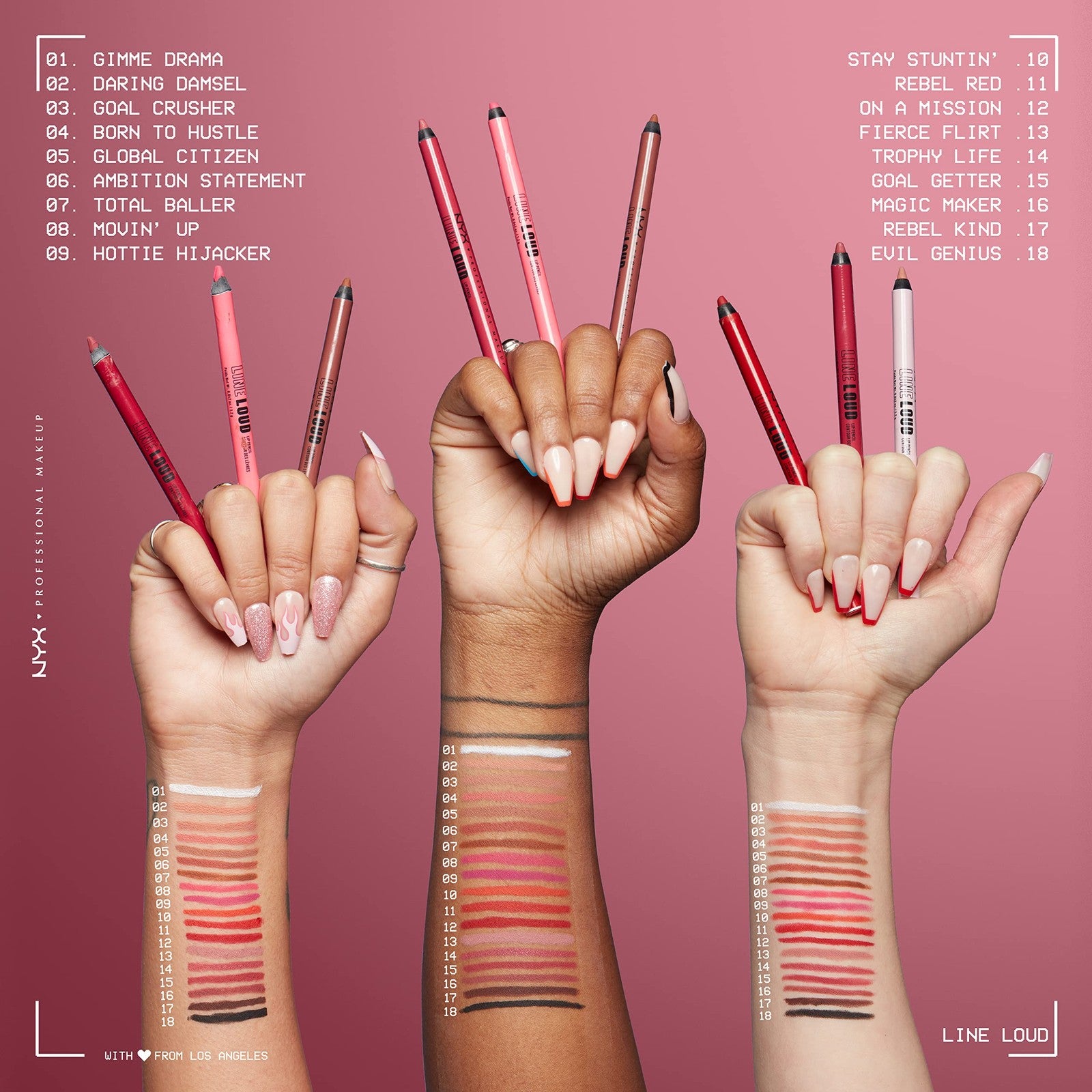 NYX Makeup Line Loud Lip Liner - LLLP09 Hottie Hijacker
