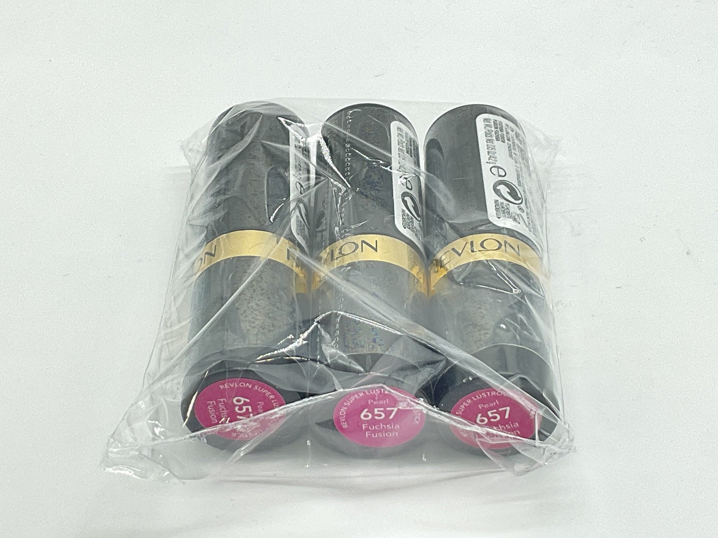 3 PACK - Revlon Super Lustrous Pearl Lipstick - 657 Fuchsia Fusion 