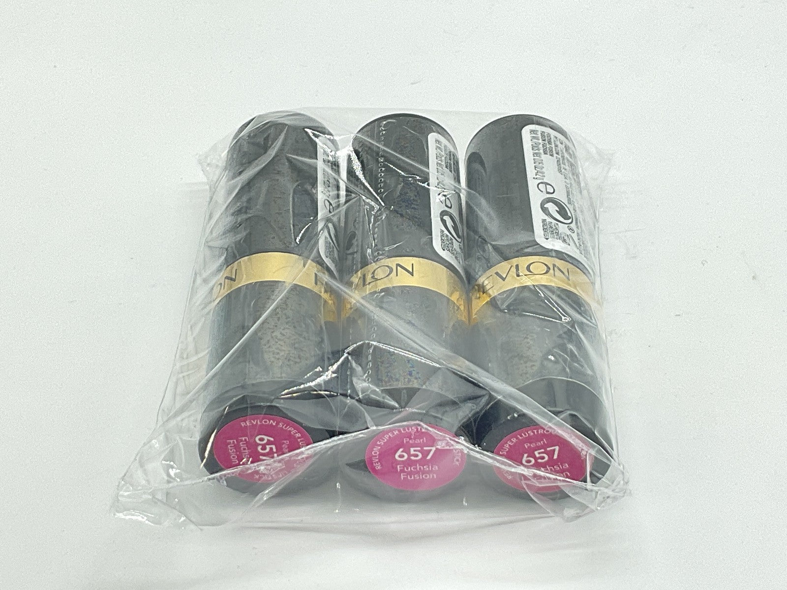 3 PACK - Revlon Super Lustrous Pearl Lipstick - 657 Fuchsia Fusion 