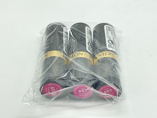 3 PACK - Revlon Super Lustrous Pearl Lipstick - 657 Fuchsia Fusion 