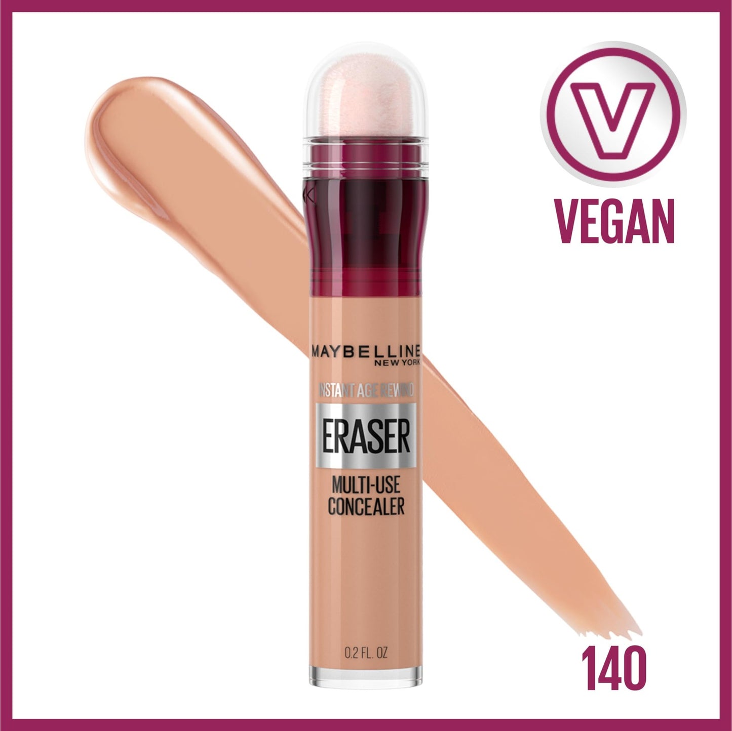 2 PACK - Maybelline Instant Age Rewind Eraser Dark Circles Concealer, Honey 140