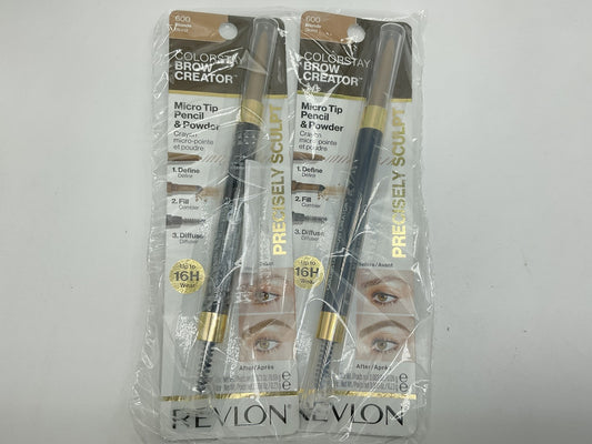 2 PACK - Revlon ColorStay Brow Creator, Blonde 600, 0.003 oz
