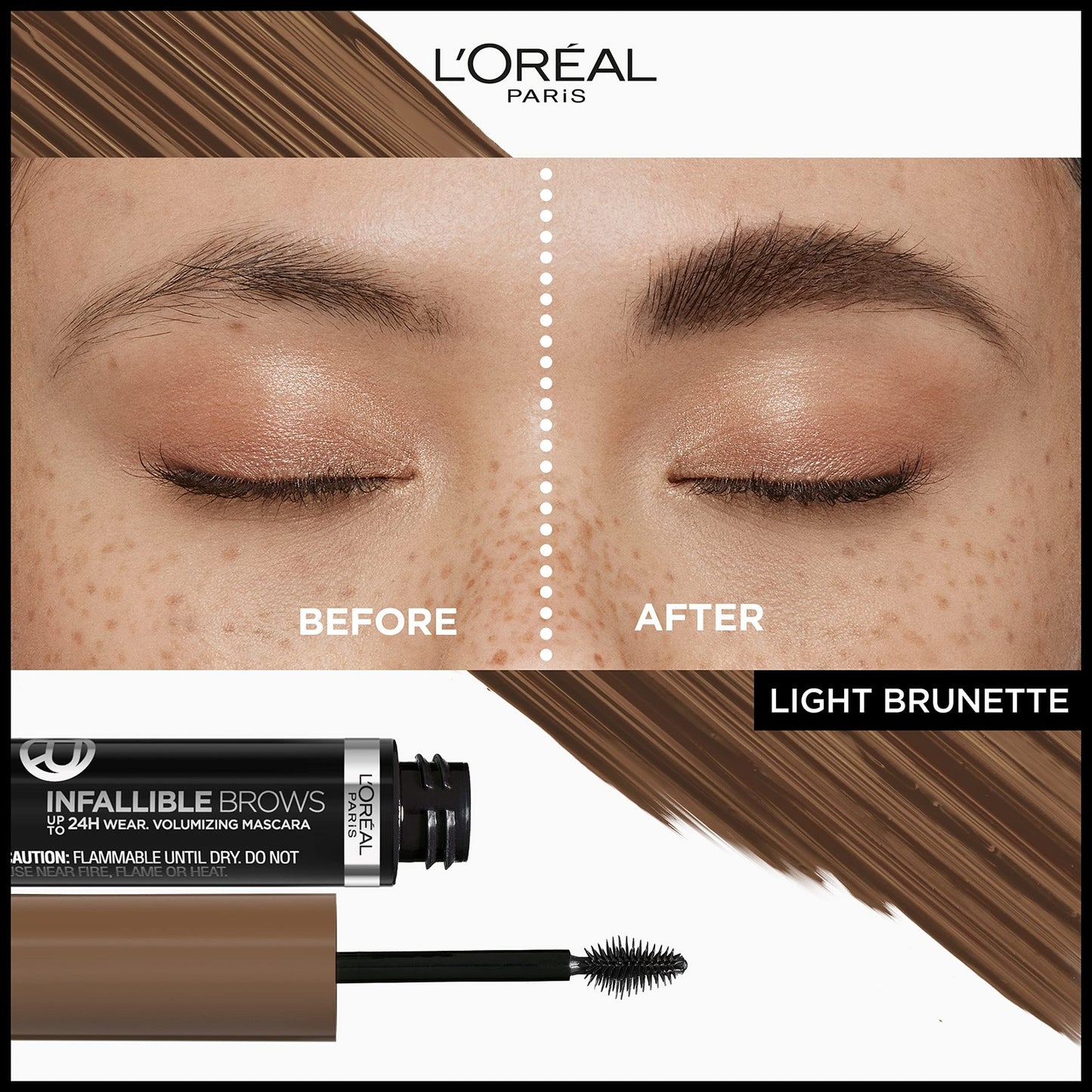 L'Oreal Infallible Brows Volumizing Brow Mascara - 6.0 Light Brunette