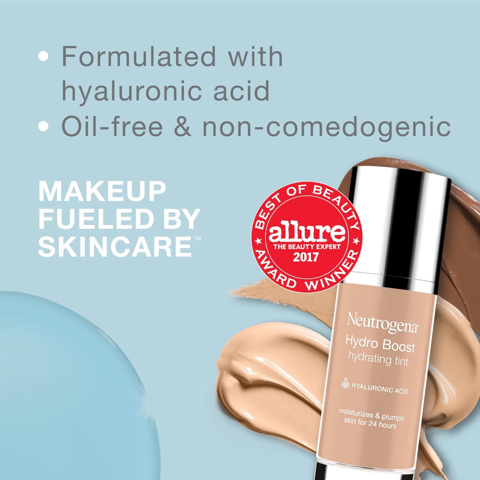 NEUTROGENA Hydro Boost Hydrating Tint Foundation, #105 CARAMEL FULL SIZE, 1 oz