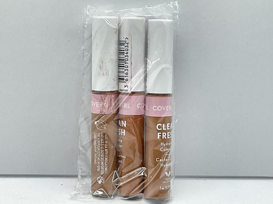 3 PACK - COVERGIRL Clean Fresh Hydrating Concealer, #430 Deep Dark, 0.23 Fl Oz