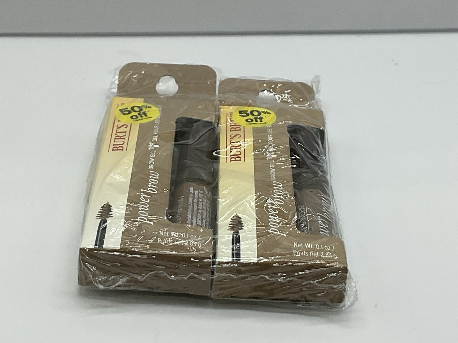 2 PACK - Burt's Bees Power Brow Gel 0.1 oz - 1705 Ash Blonde
