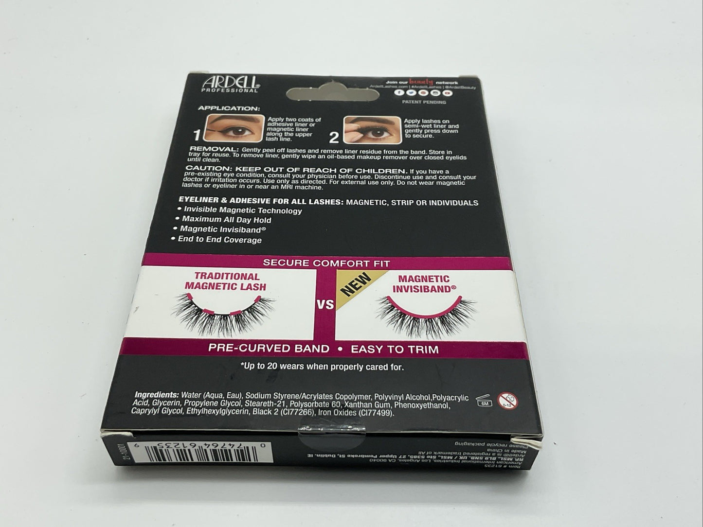 False Eyelashes Ardell Magnetic Megahold Invisiband Liner & Lash Kit - 054
