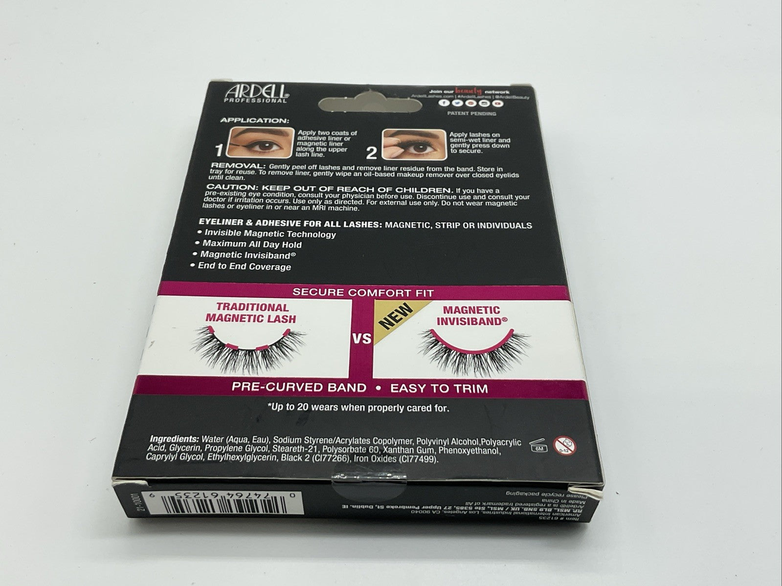 False Eyelashes Ardell Magnetic Megahold Invisiband Liner & Lash Kit - 054