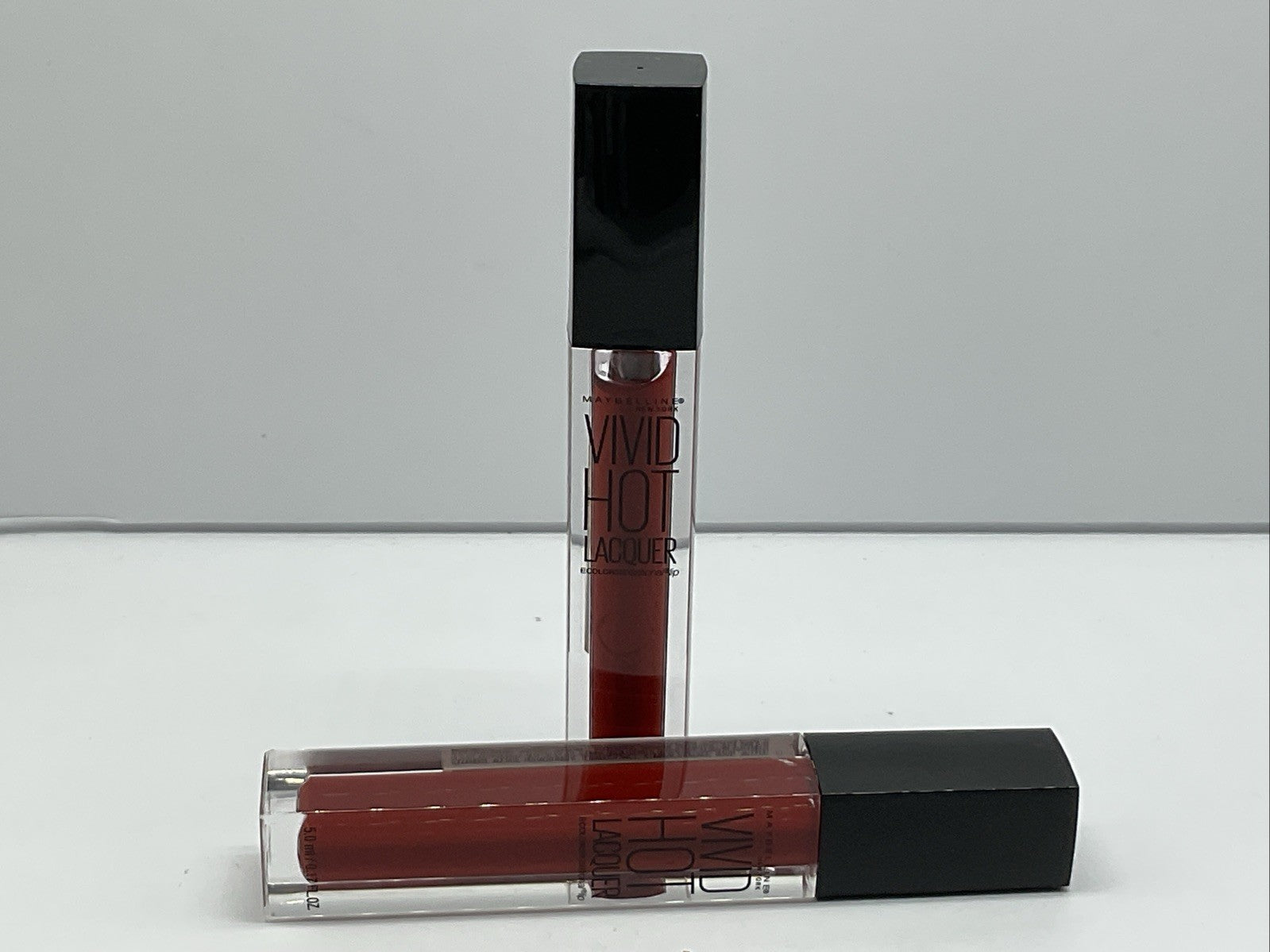Maybelline NEW YORK Vivid Hot Lacquer Lip Gloss - Classic 72 - LOT of 2
