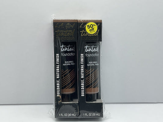 L.A. Girl Tinted Foundation, Warm Sienna GLM768, 2 pack