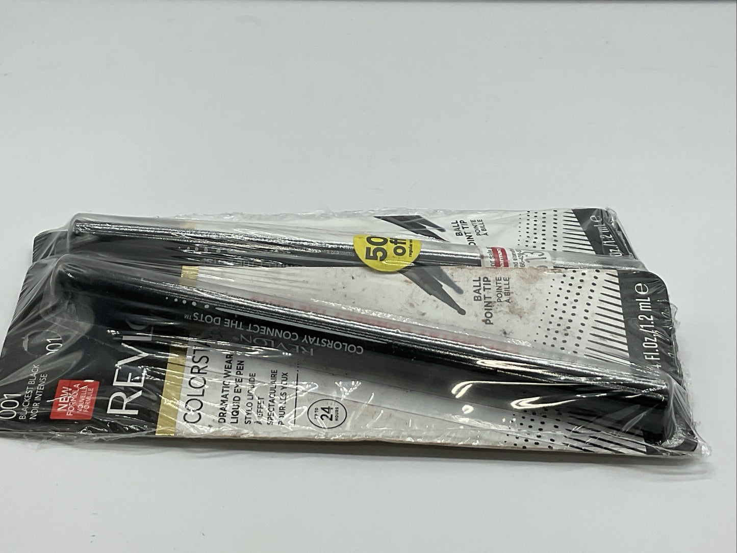 2 PACK - Revlon ColorStay Liquid Eye Pen - 001 Blackest Black