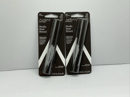 Almay Really Real Brows Brow Styler - 030 Dark Brown - Set Of 2