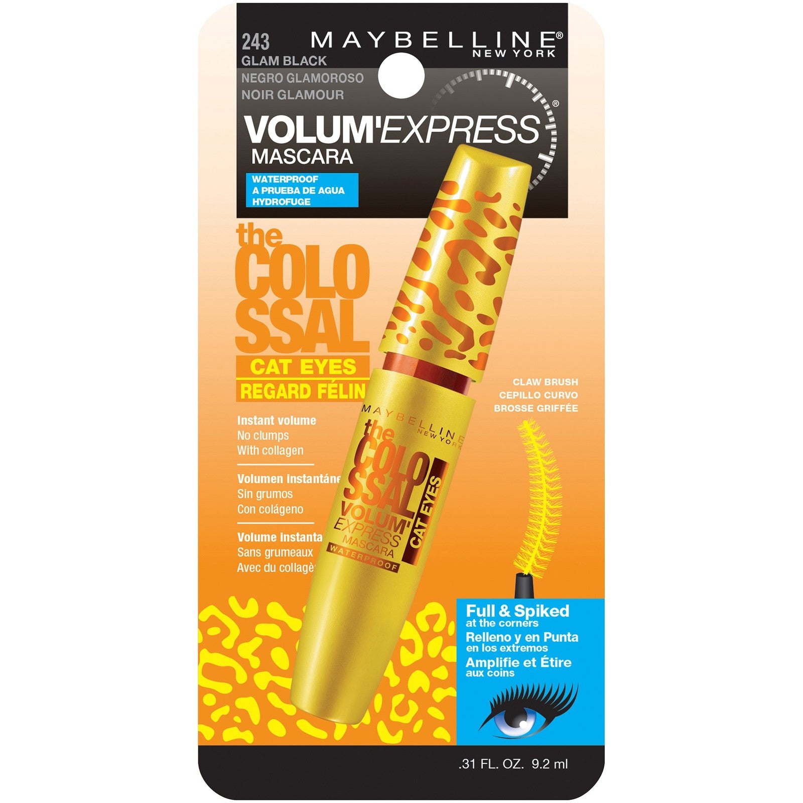 Maybelline Volum' Express Colossal Cat Eyes Waterproof Mascara - Glam Black #243