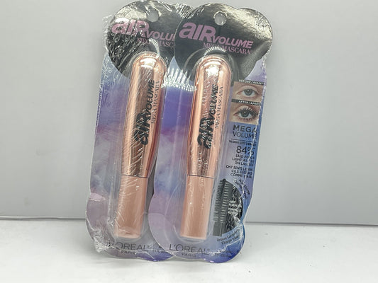 2 PACK - L'Oreal Paris Air Volume Mega Mascara 0.3 fl oz - 851 Black