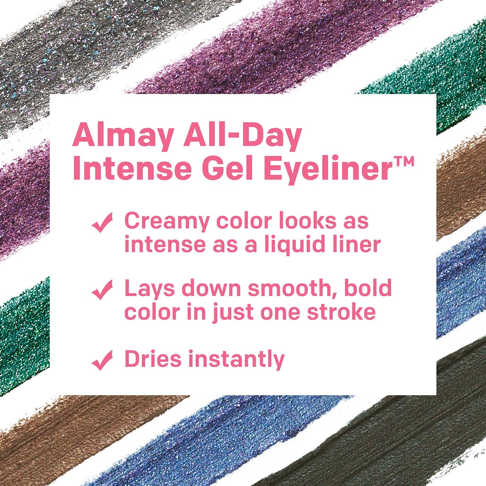 Almay All-Day Intense Waterproof Gel Eyeliner 0.045 oz - 100 All-day Grey