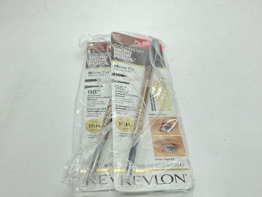 2 PACK - Revlon Colorstay Waterproof Micro Brow Pencil Micro Tip - 452 Auburn