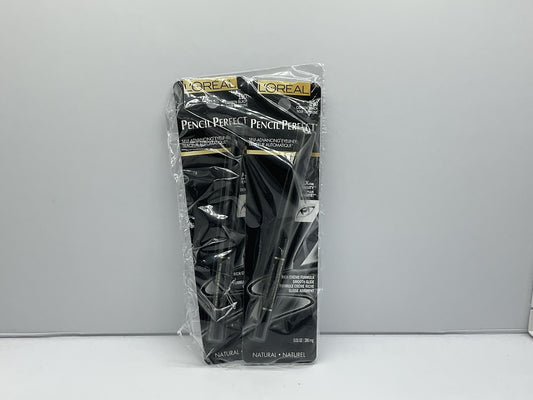 L'OREAL PENCIL PERFECT SELF-ADVANCING EYELINER-190 CARBON BLACK-PACK OF 2
