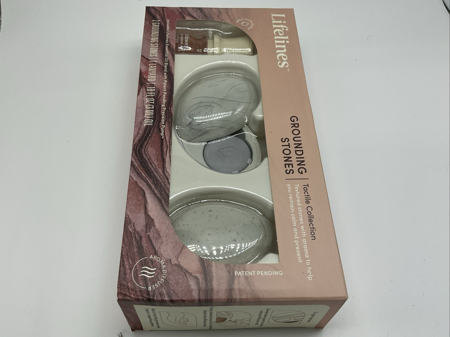 Lifelines 2pack Grounding Stones Tactile Collection & Essential Oil Blend