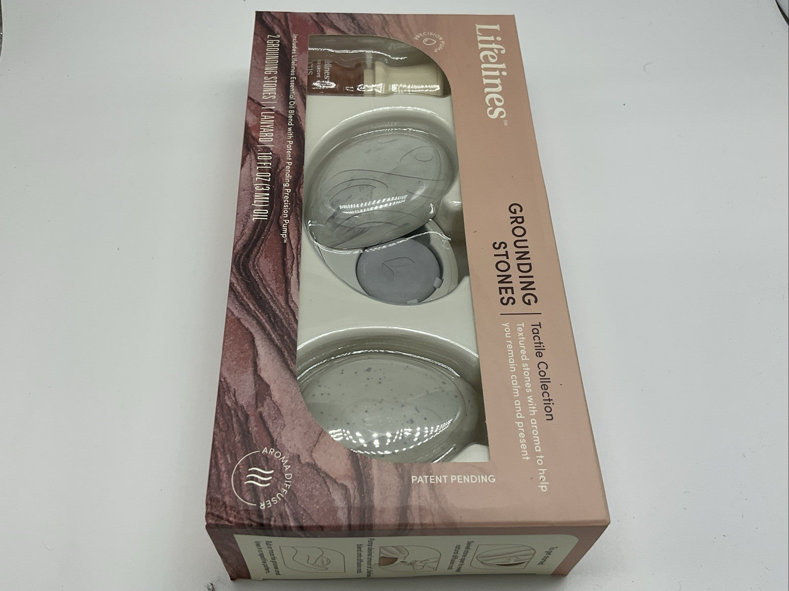Lifelines 2pack Grounding Stones Tactile Collection & Essential Oil Blend