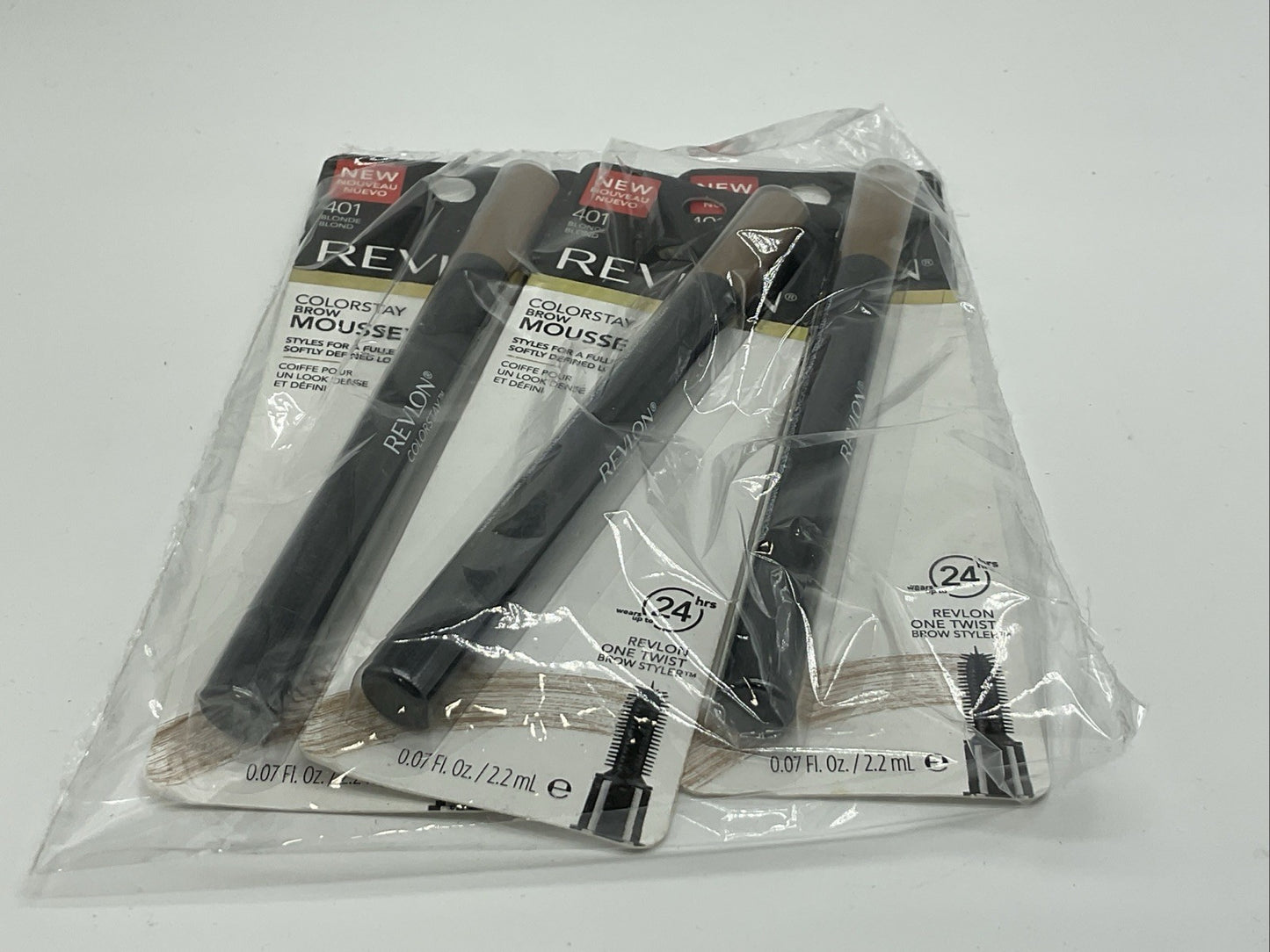 3 PACK - Revlon Colorstay Eyebrow Mousse - 401 Blonde