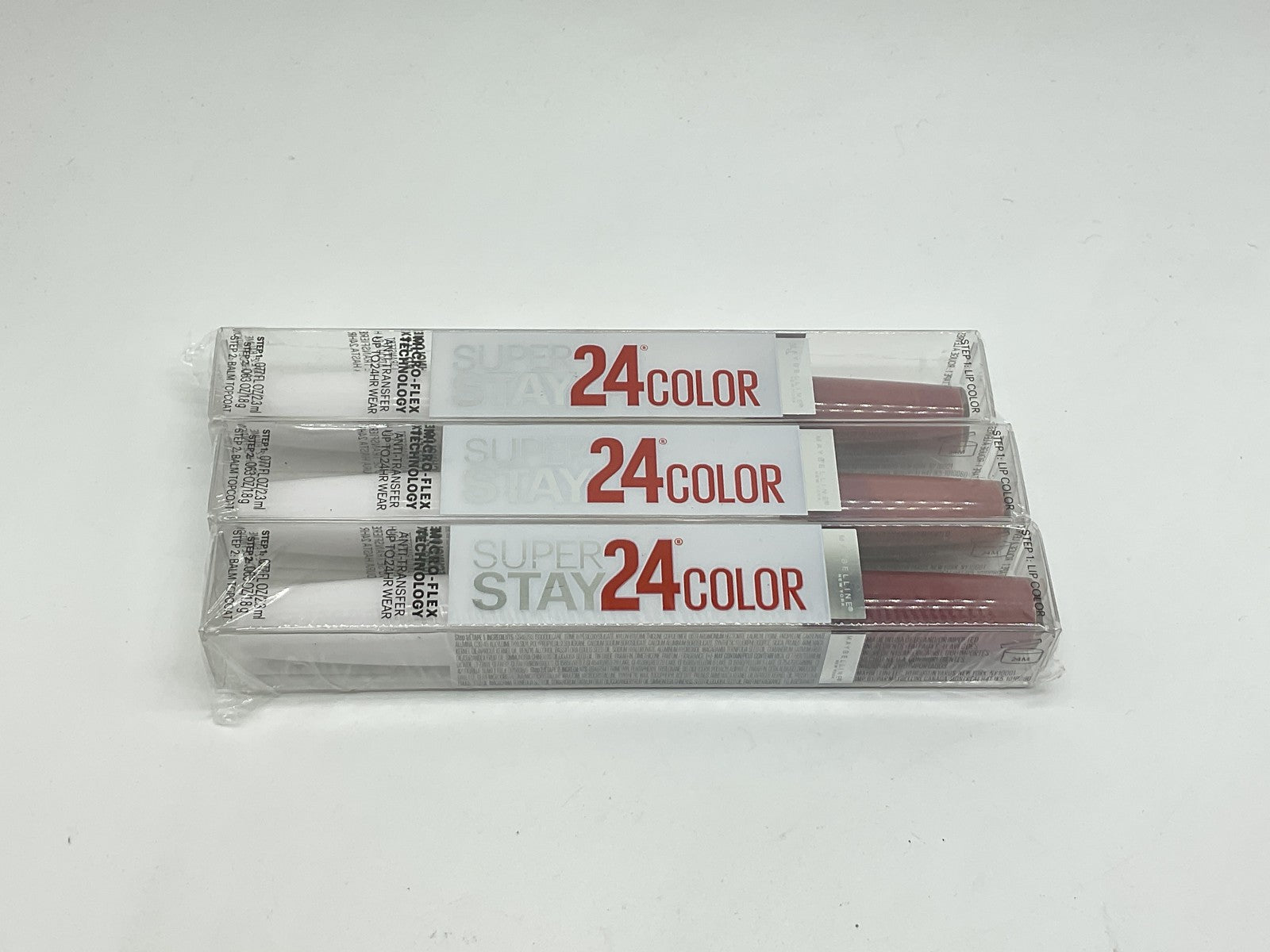 3 PACK - Maybelline Super Stay 24, 2-Step Liquid Lipstick, 055 Perpetual Plum