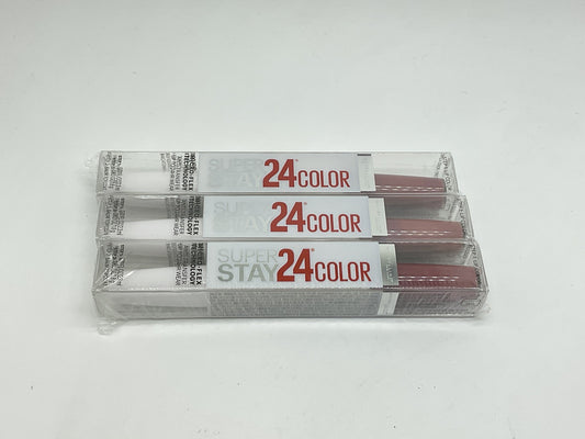 3 PACK - Maybelline Super Stay 24, 2-Step Liquid Lipstick, 055 Perpetual Plum