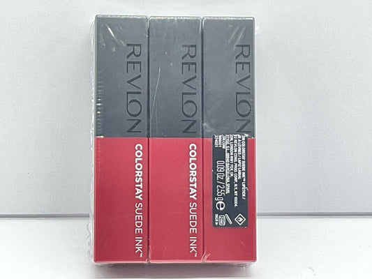 3 PACK - Revlon ColorStay Suede Ink Lipstick 0.09 oz - 018 FIRST CLASS 