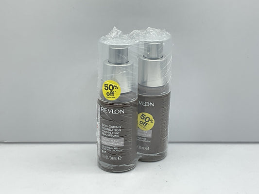 2 PACK - Revlon Illuminance Skin-Caring Foundation - 617 Ebony