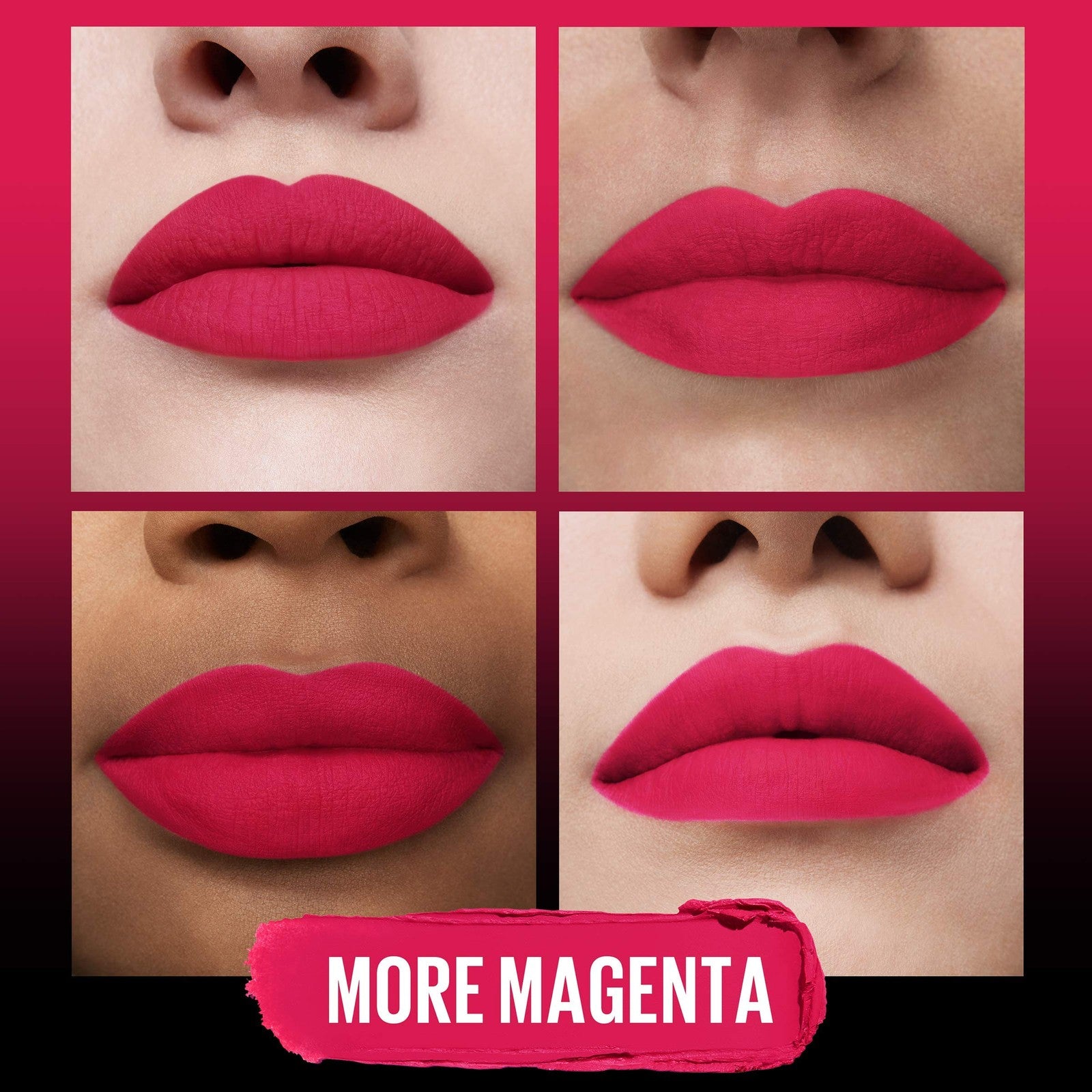 3 PACK - Maybelline Color Sensational Ultimate Matte Lipstick, Magenta Pink 399