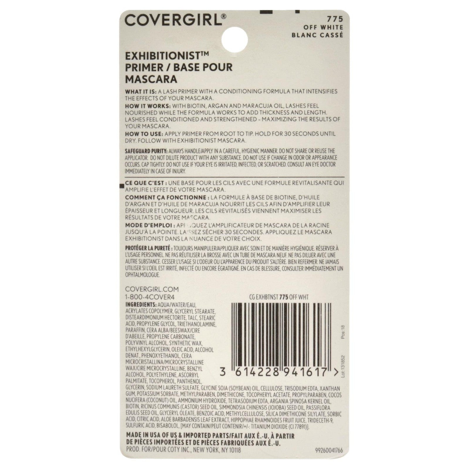 3 PACK - Covergirl Exhibitionist Mascara Primer w/Biotin 775 Off White 