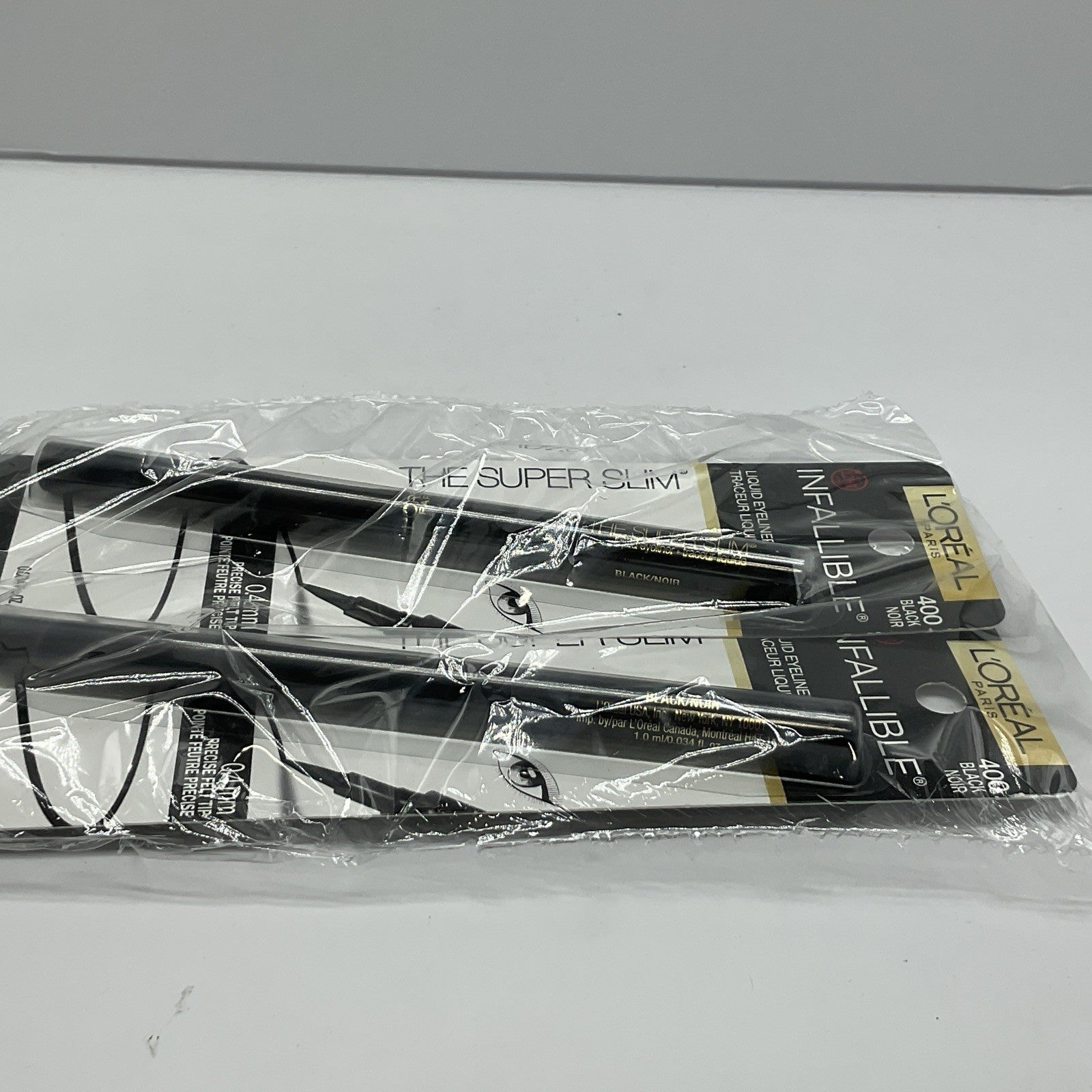 2 Pack L'Oreal Paris Infallible The Super Slim Liquid Eyeliner, Black 400