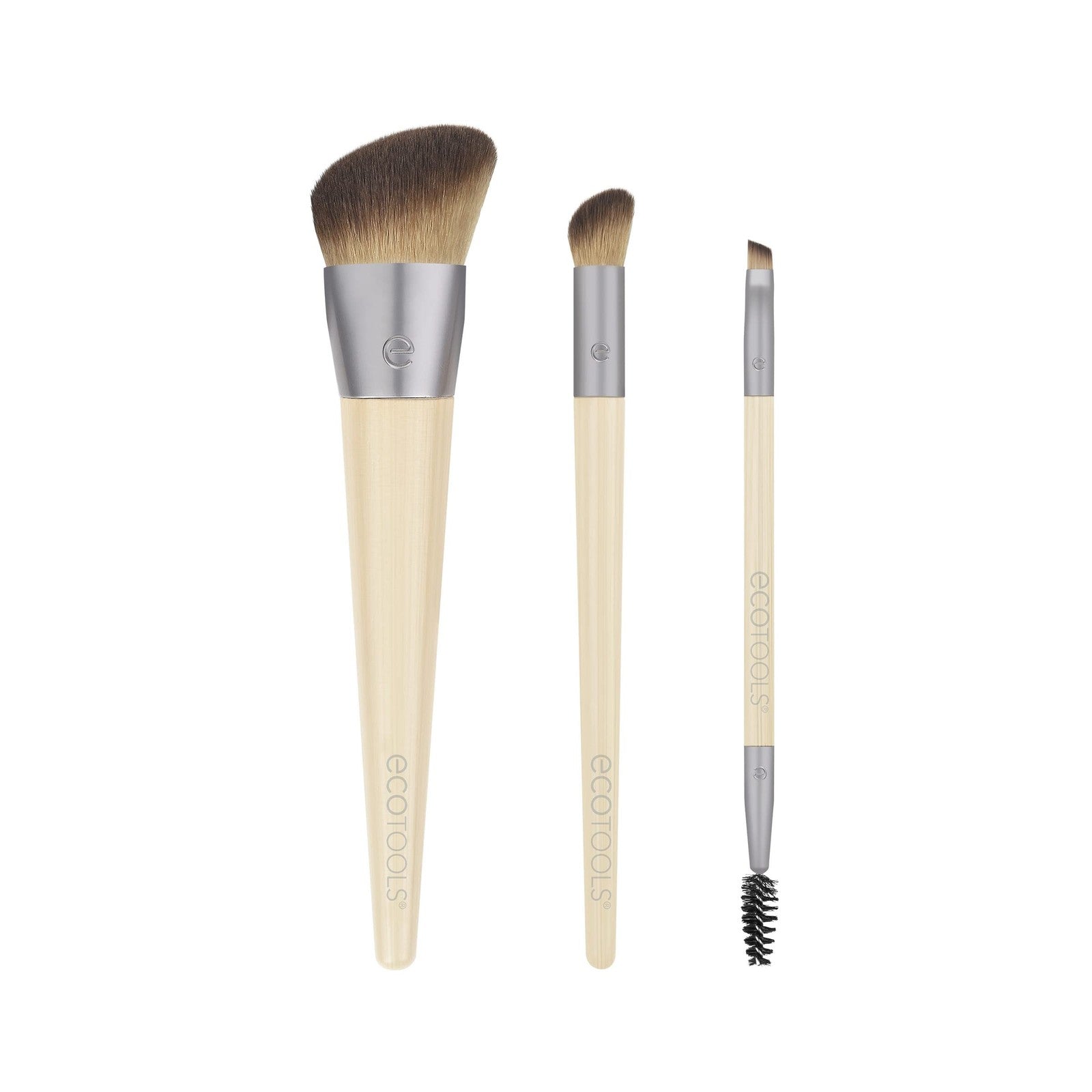Ecotools #0033- 3 Pieces, Concealer, Fundation, Brow. Makeup Brush Gift Set.