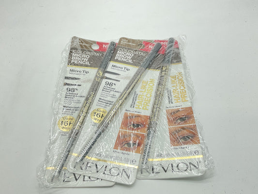 3 PACK - Revlon Colorstay Micro Brow Pencil - 454 Medium Brown
