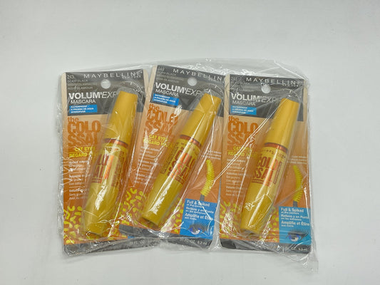 3 PACK - MAYBELLINE The Colossal CAT EYES Mascara - GLAM BLACK 243