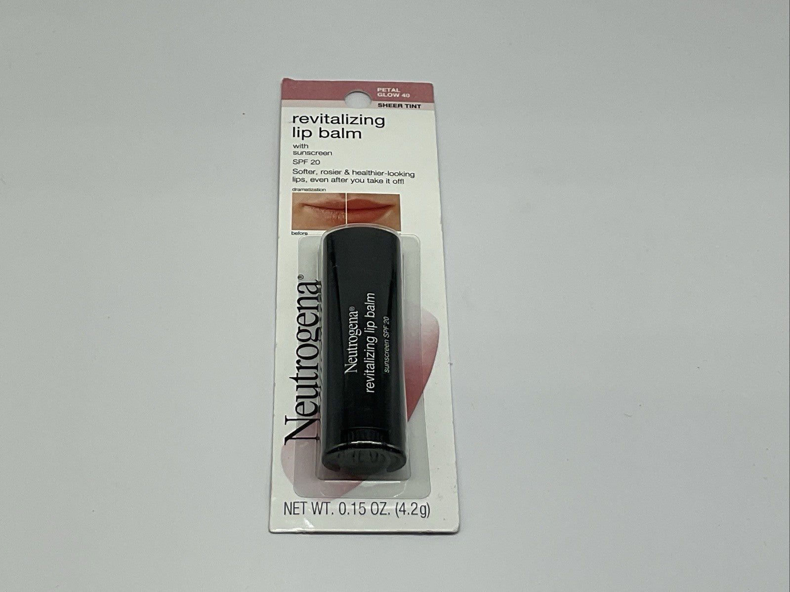 Neutrogena Revitalizing Tinted Lip Balm SPF 20- 40 Petal Glow- Single