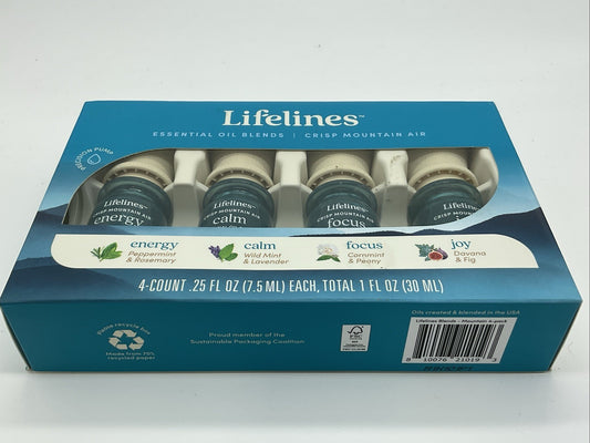 Lifelines Essential Oil Blends Mess Free Aromatherapy for Home - Crisp Mt Air