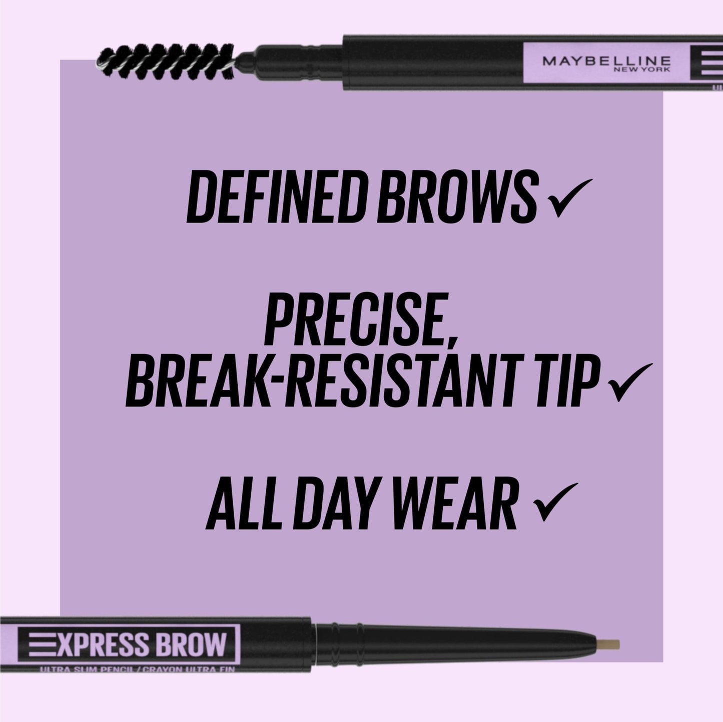 2 PACK - Maybelline Brow Ultra Slim Eyebrow Definer Pencil 0.003 oz - 250 Blonde