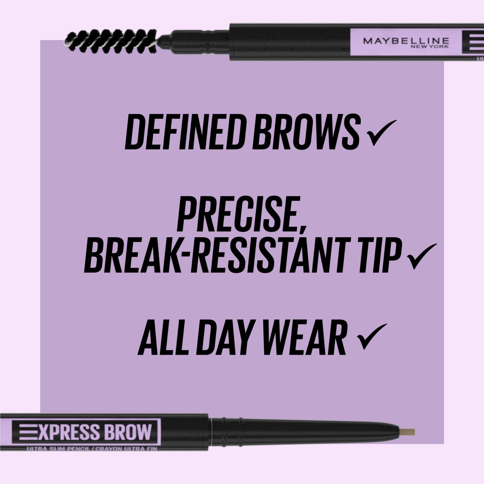 2 PACK - Maybelline Brow Ultra Slim Eyebrow Definer Pencil 0.003 oz - 250 Blonde