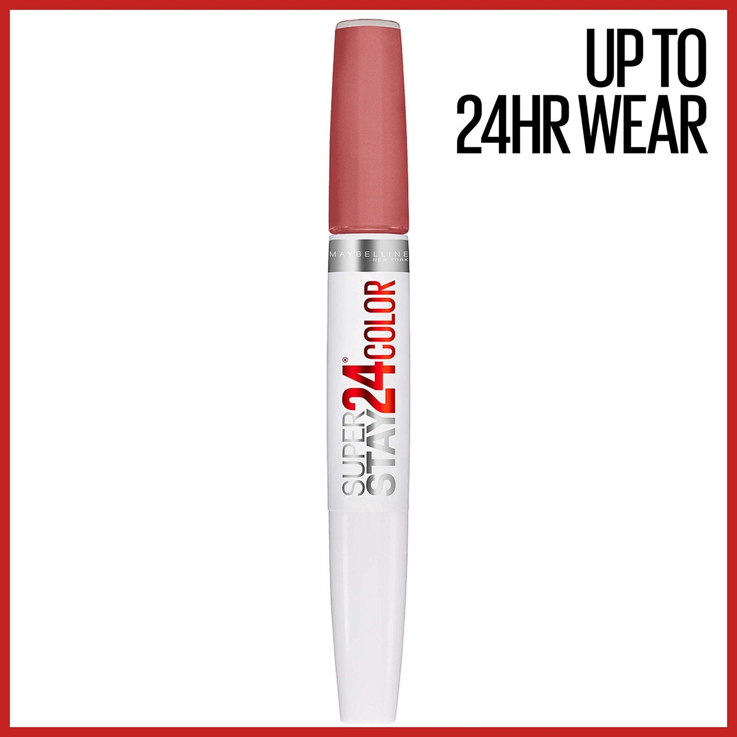 2 PACK - Maybelline Super Stay 24 Color, 2 Step Lip Color #300 Frosted Mauve