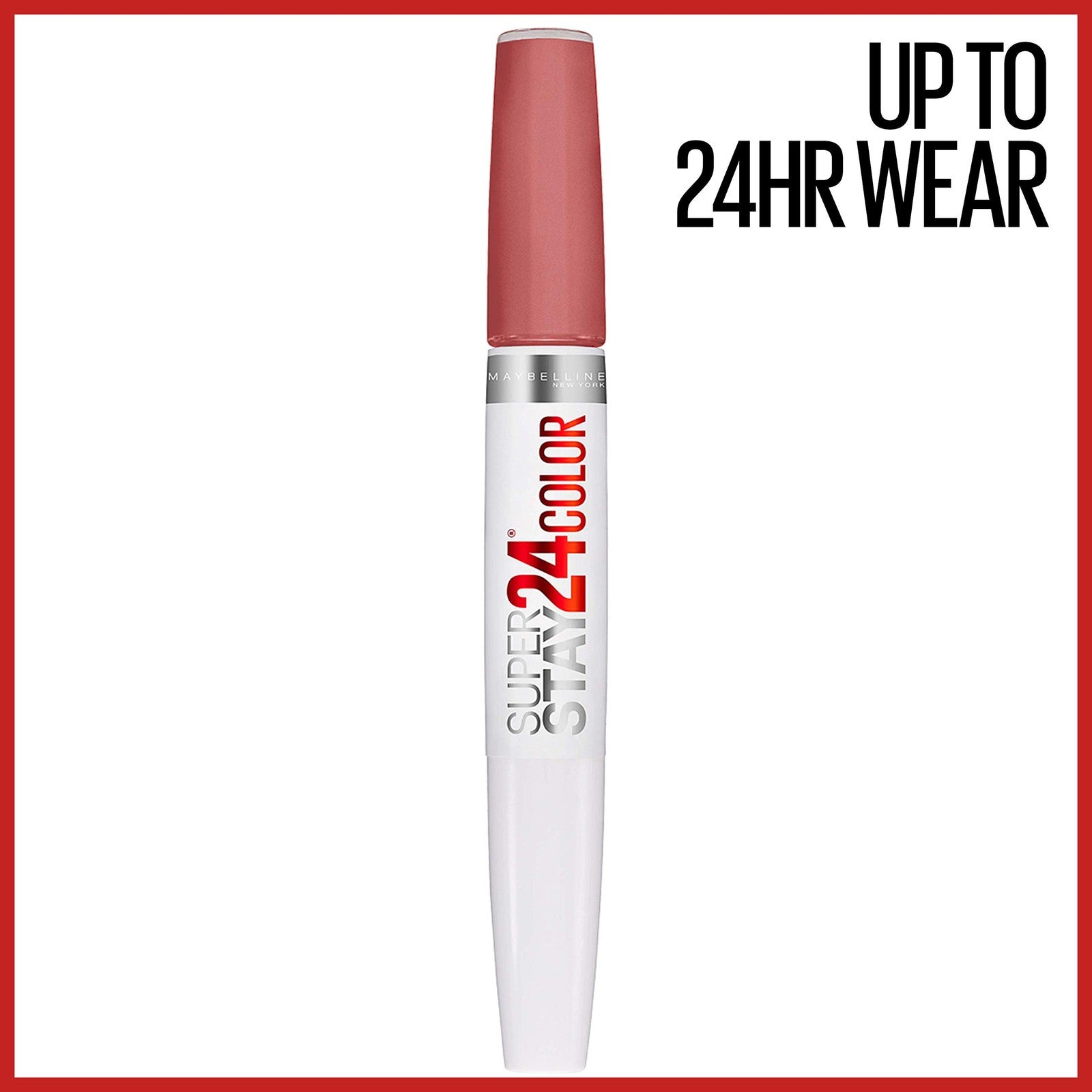 2 PACK - Maybelline Super Stay 24 Color, 2 Step Lip Color #300 Frosted Mauve