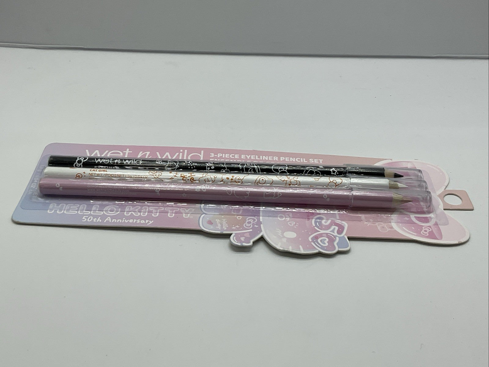 wet n wild Hello Kitty 3-Piece Eyeliner Pencil Set Black-White-Shimmer Pink