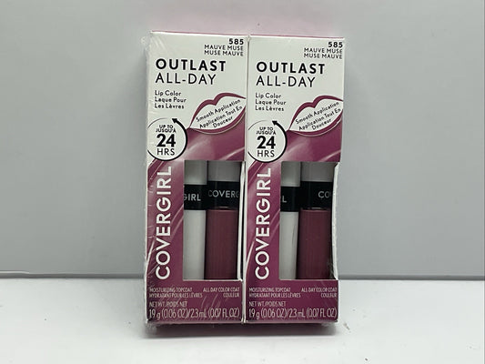 2 PACK - CoverGirl Outlast All-Day Lip Color - 585 Mauve Muse