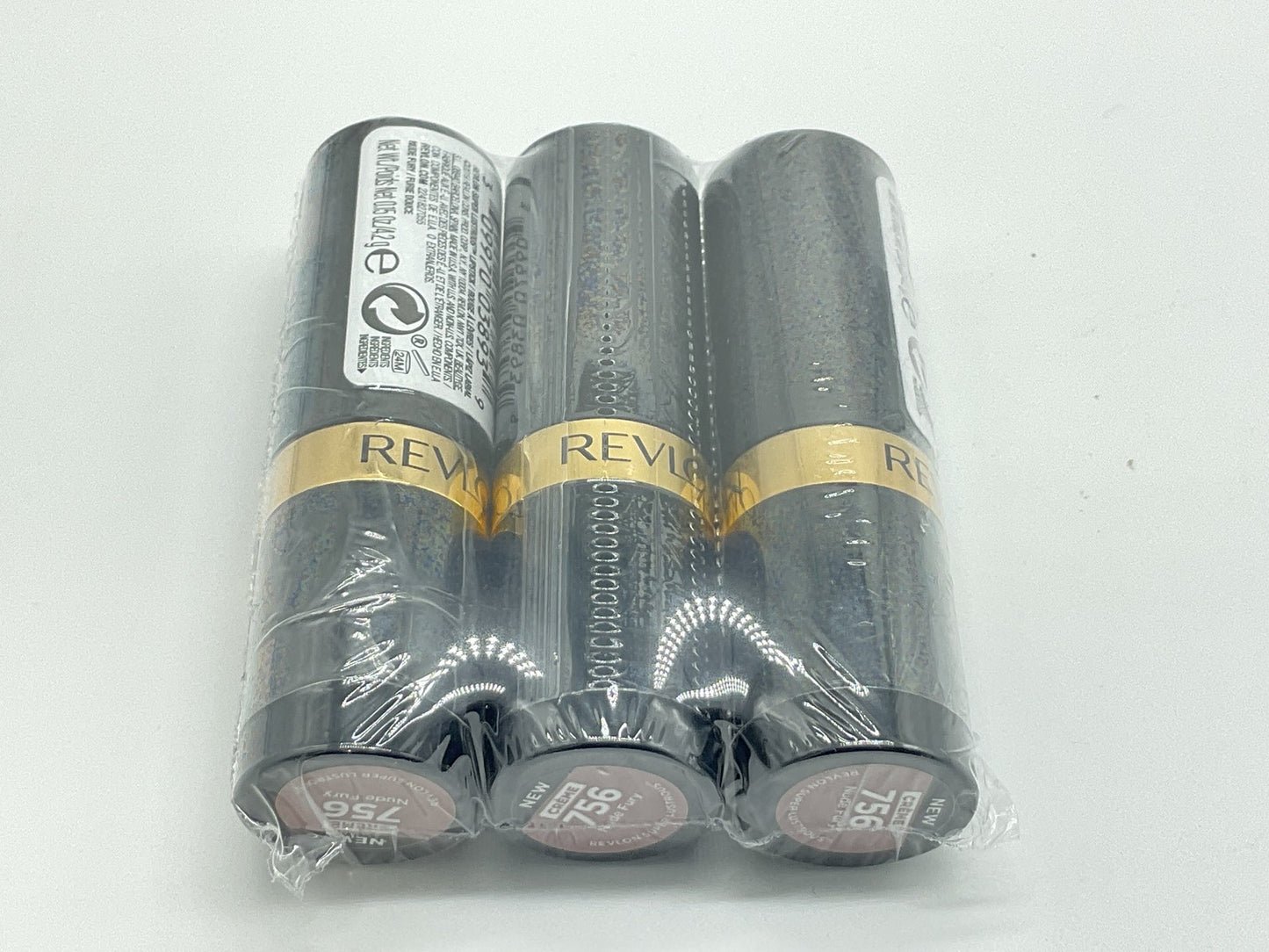 3 PACK - Revlon Super Lustrous Crème Lipstick - 756 Nude Fury