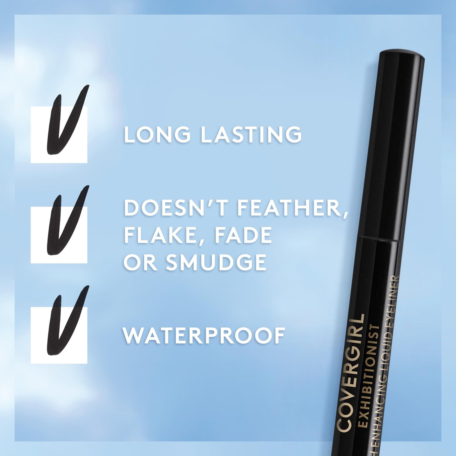 3 PACK - Covergirl Exhibitionist Lash Enhancing Eyeliner - 300 Rich Brown