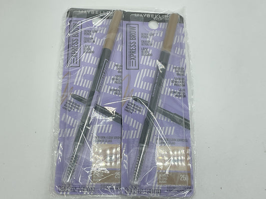 2 PACK - Maybelline Brow Ultra Slim Eyebrow Definer Pencil, Blonde 250, 0.003 oz
