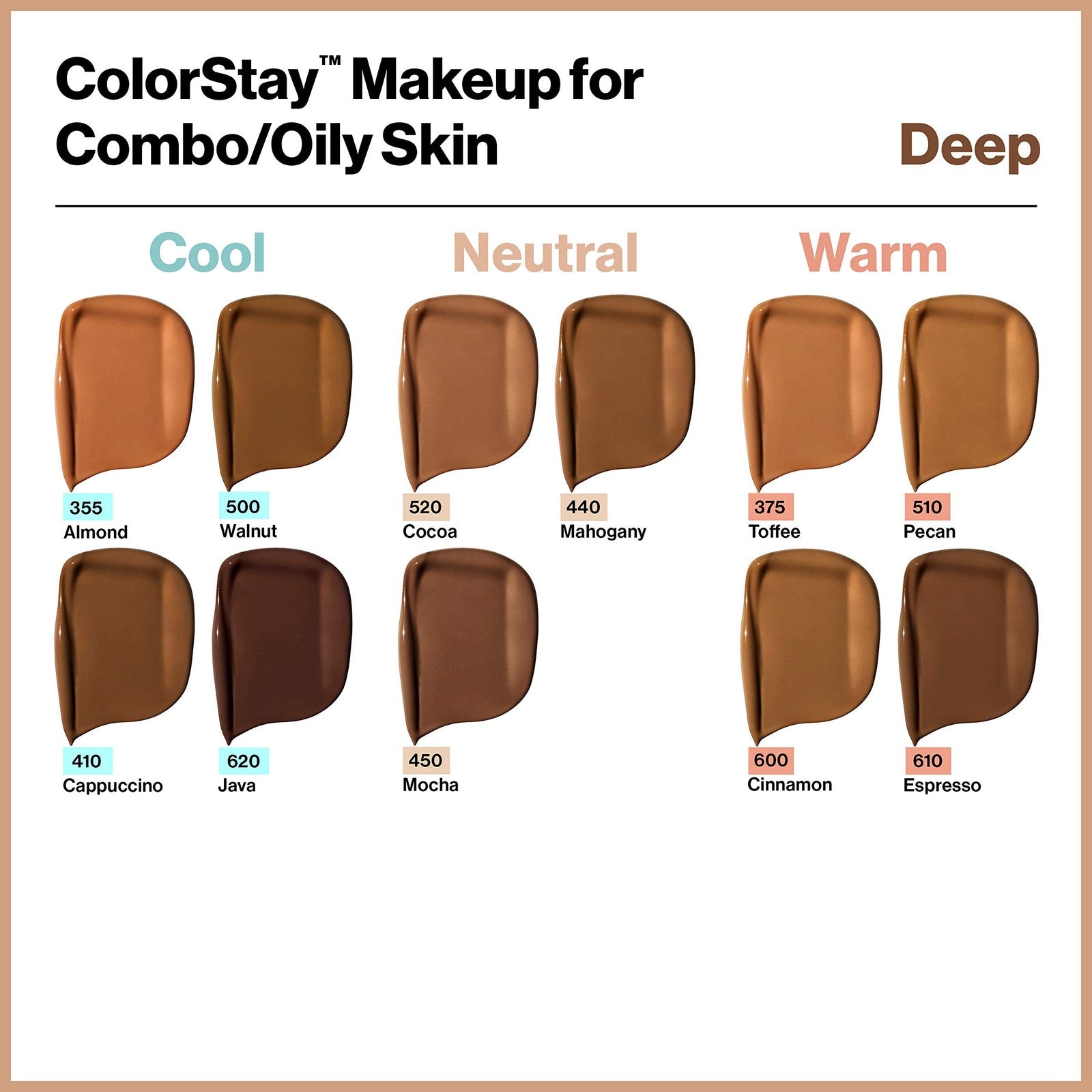 Revlon ColorStay 24Hrs Combination Oily Matte Foundation - 500 Walnut 