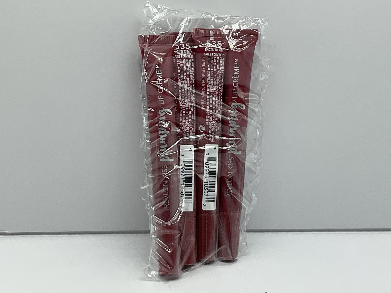 4 PACK - REVLON KISS PLUMPING LIP CREME 535 SPICED BERRY