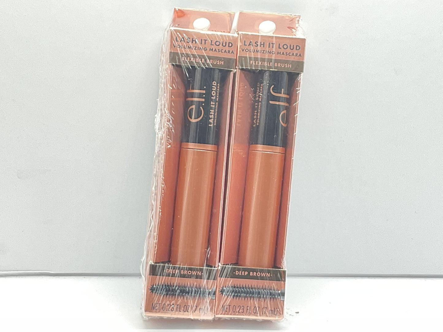 2 PACK - e.l.f. Lash It Loud Mascara Volume & Definition 0.23 Oz – Deep Brown 
