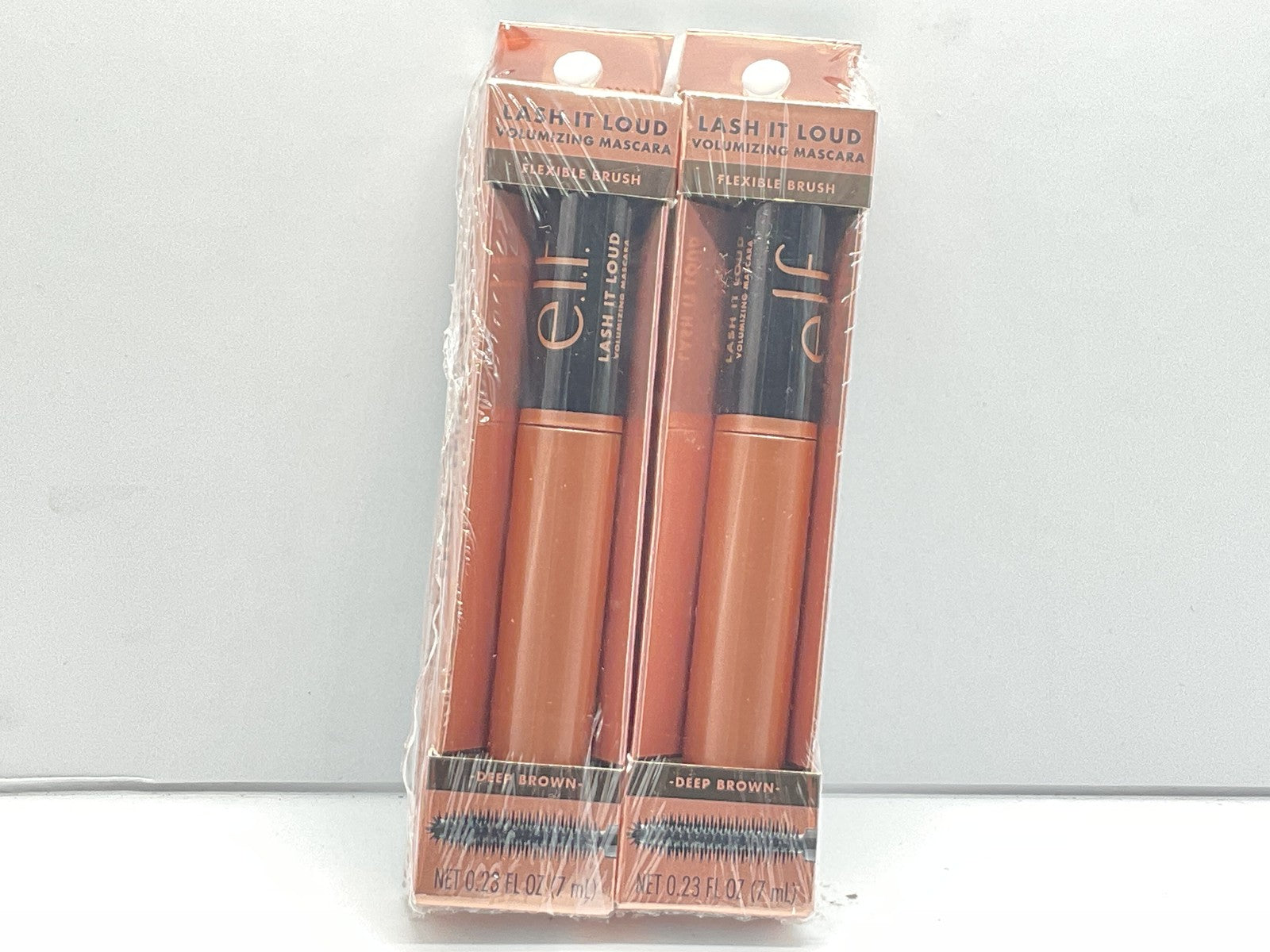 2 PACK - e.l.f. Lash It Loud Mascara Volume & Definition 0.23 Oz – Deep Brown 